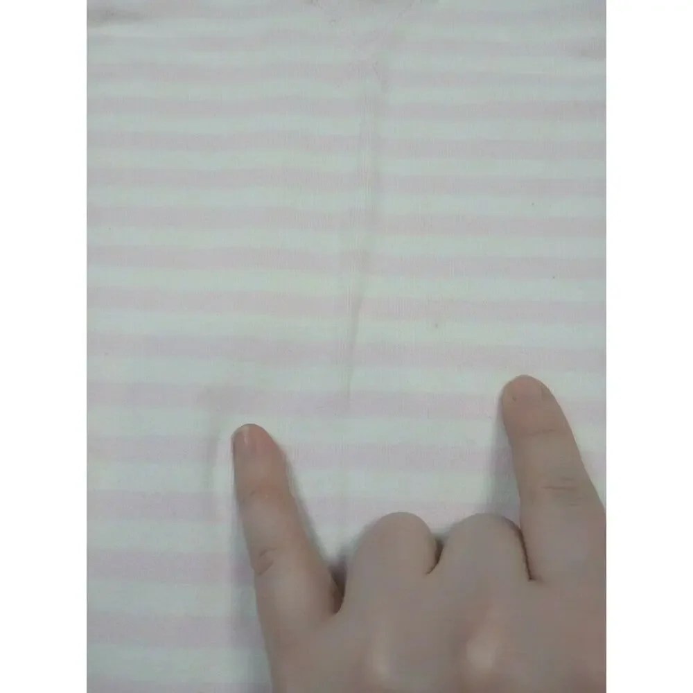 12 Primary Pink Stripe Pajamas